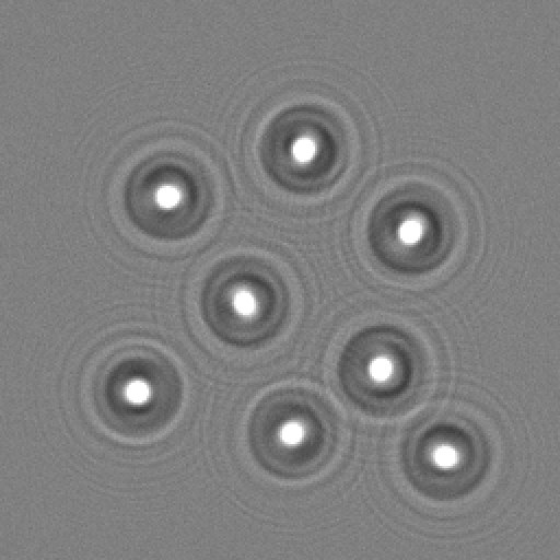Simulated diffraction pattern